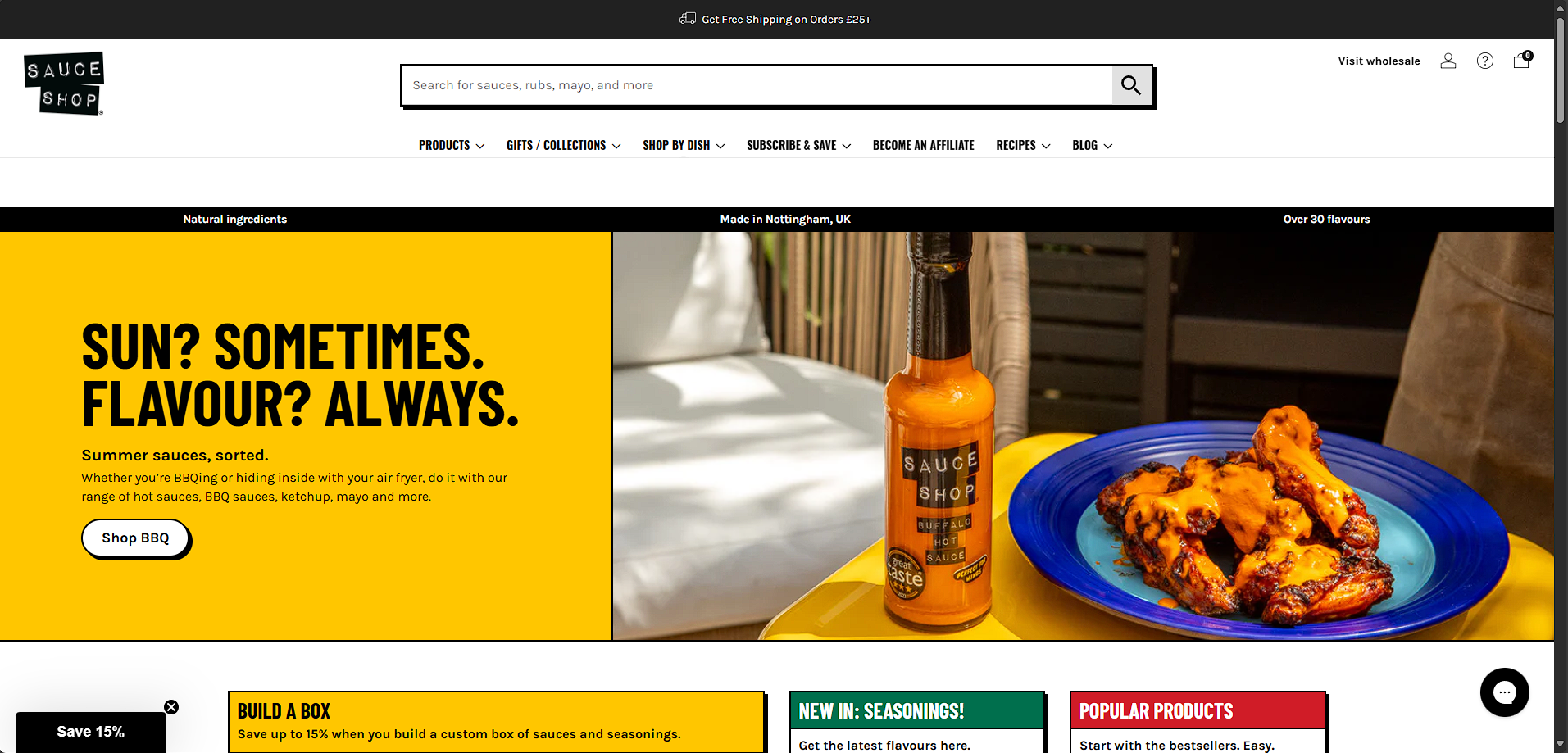 Sauce Shop Website.png